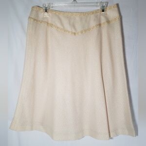 Worthington Yellow Skirt with beaded Detail Sz 12